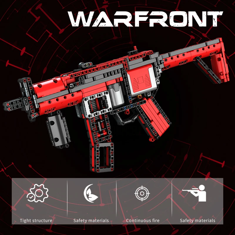  New 732pcs MP5 Submachine Gun Electric Model Building Blocks Compatible Legoingly Technic Guns Bric