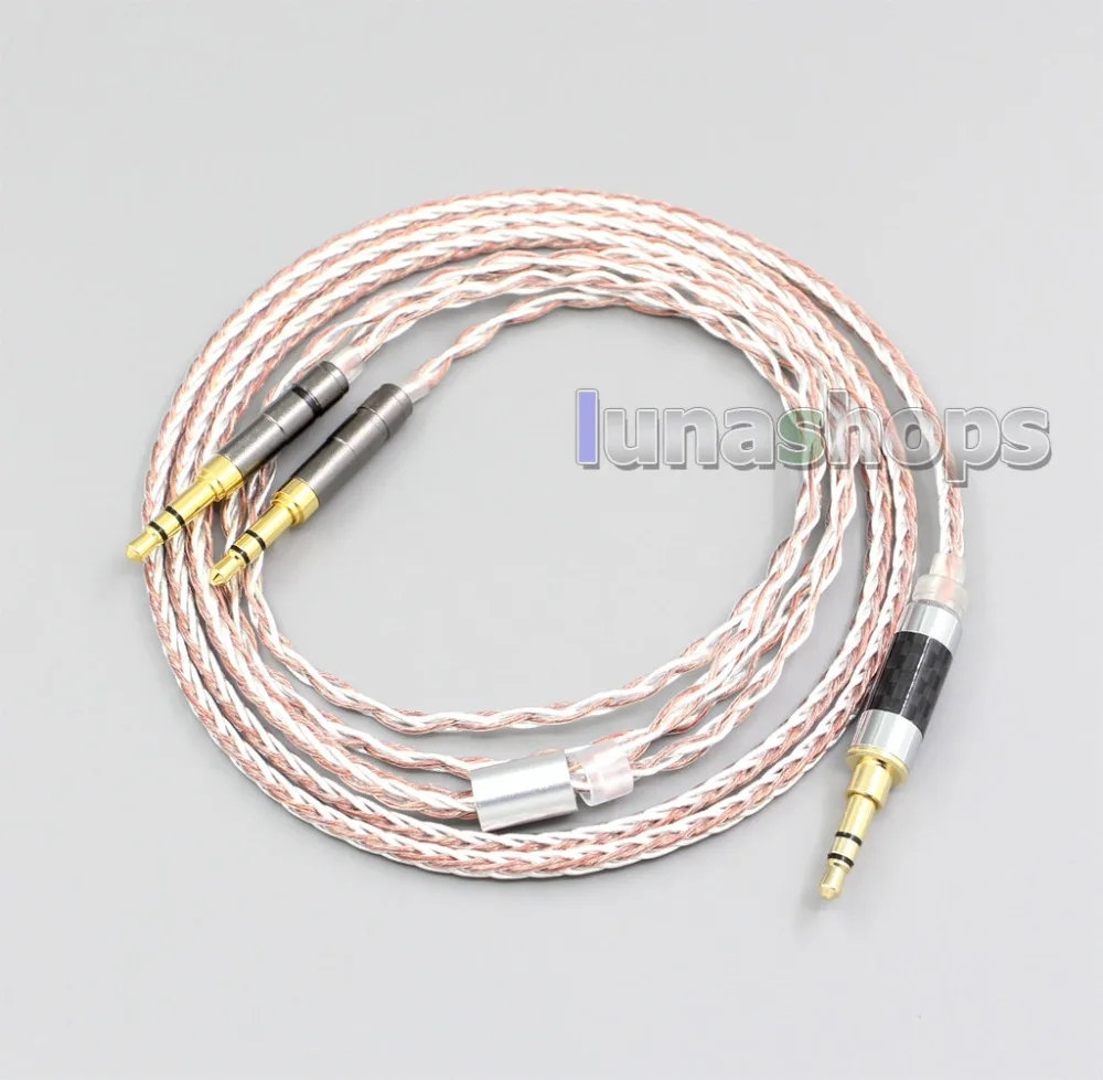 LN005467 800 Wires Soft Silver OCC Alloy AFT Earphone Headphone Cable For Beyerdynamic T1 T5P