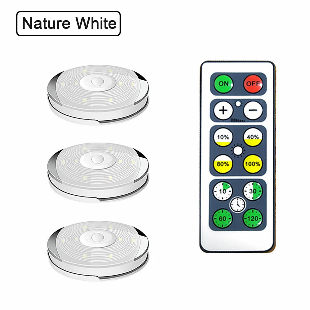 Светодиоды светильник Dimmable освещение светодиодный аккумулятор точечные светильники с пультом дистанционного управления Сенсорный датчик под шкаф огни для кухни шкаф лампа для шкафа подсветка для кухни гирлянда для - Цвет: 3 Lamp 1 Remote