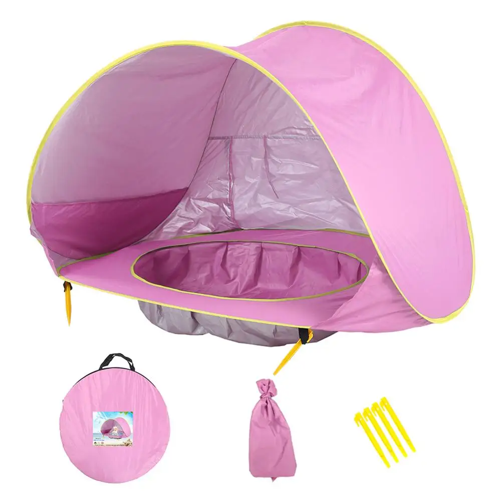 

Baby Toy Tents With A Pool Water Tents On The Beach Kids Portable Water Pool UV-Protection Sun Shelter Beach Tent