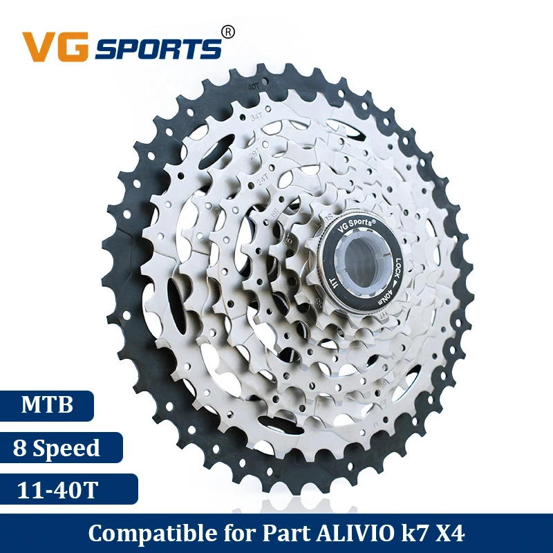 VG спортивный горный велосипед MTB 8 скоростей кассета Velocidade S 40T велосипедные