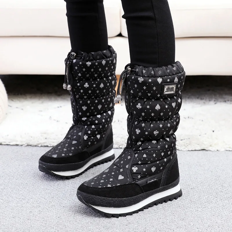 

Snow Boots Women's Boots Winter 2019 New Style Snow Cotton Boots Women's plus Velvet Warm Boots Waterproof Anti-slip Snow Boot