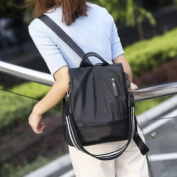 

Mini Backpack Women PU Leather Shoulder Bag For Teenage Girls Kids Multi-Function Small Bagpack Female Ladies School Backpack