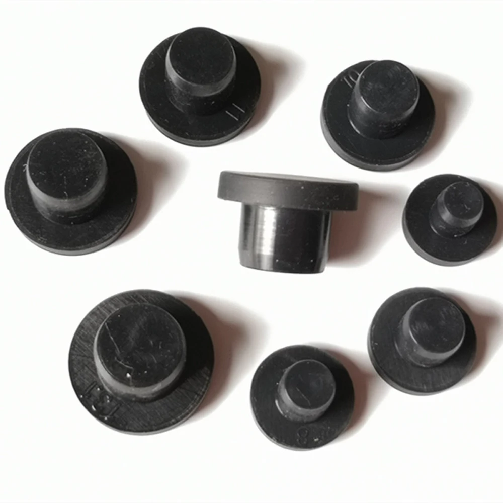 5/10/20Pcs Blak Ronde Siliconen Rubber Blanking End Cap Inserts Seal Plug Stopper 2.6Mm-14Mm