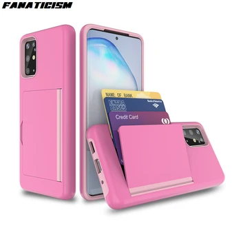 شراء 300 قطعة درع صدمات محفظة حالات لسامسونج غالاكسي S20 الترا S20Plus S20 حامل حافظة قلابة فتحات بطاقة حامل غطاء الهاتف