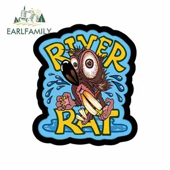 

EARLFAMILY 13cm x 11.4cm For River Rat Cartoon Vinyl High Quality Car Stickers Occlusion Scratch Motorcycle Waterproof Decal