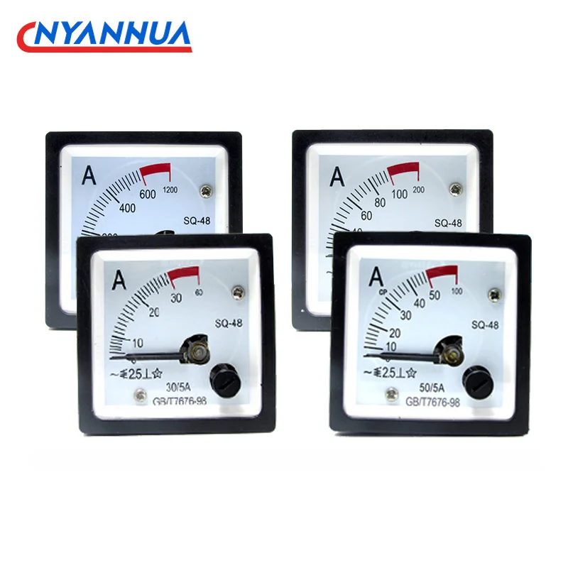 Cp48 Pointer Type Ac Ammeter Current Meter 10a 20a 30a 50a 75/5a 100/5a