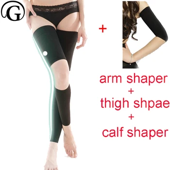 

Slimming Leg Shapers PRAYGER Arm Shapers Women Calf Massage Wrap Thigh Belt Varicose Veins Legs Girdle Set