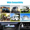 Quick Charge 3.0 Cigarette Lighter Outlet Waterproof 12V/24V Dual USB Car Socket with LED Voltmeter Touch Switch for Car RV Boat 5