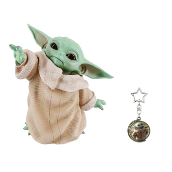 

Baby Yoda Toy Collection Baby Yoda Doll Figure Replica Decorations And Baby Yoda Keychain