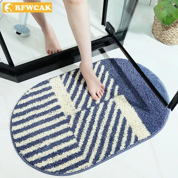 

Modern Geometric Bath Mat Bathroom Carpet Non Slip Entrance Floor Mat Doormat Kitchen Absorption Rug Tapete Para Sala Home Decor