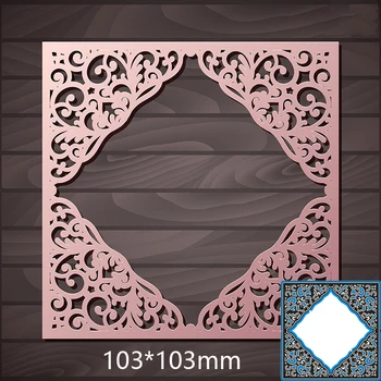 

103*103mm lace square new Metal Cutting Dies for card DIY Scrapbooking stencil Paper Craft Album template Dies