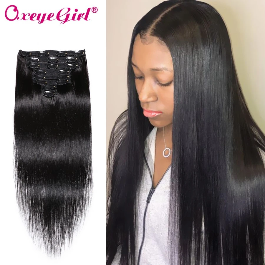 Clip In Human Hair Extensions Straight Hair Bundles Clip 8pcs Set 120g Brazilian Hair Wave Bundles Remy Human Hair Bundles Hair Weaves Aliexpress