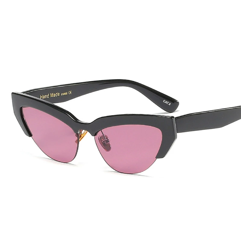 NO1. Europe and the United States colorful half frame picture frame cat eye sunglasses hot models wild women sunglasses glasses - Цвет линз: NO1.