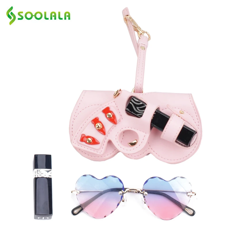 SOOLALA, уникальный чехол для солнцезащитных очков, сумка, съемная коробка для очков в виде совы из искусственной кожи, чехол для очков, кожаная сумка для переноски очков, чехол