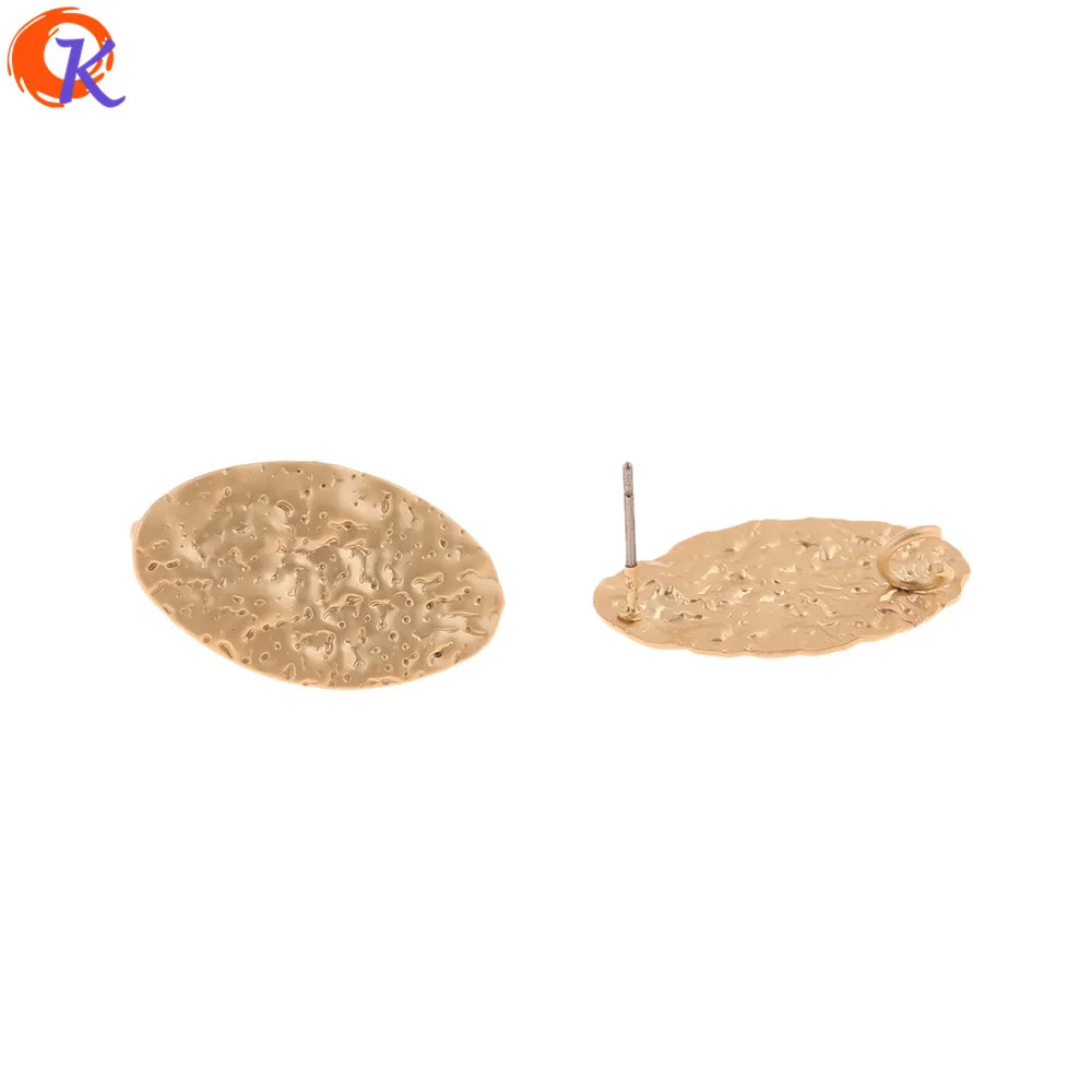 

Cordial Design 50Pcs 15*26MM Jewelry Accessories/Hand Made/Earrings Stud/Matte Gold/Oval Shape/DIY Making/Earring Findings