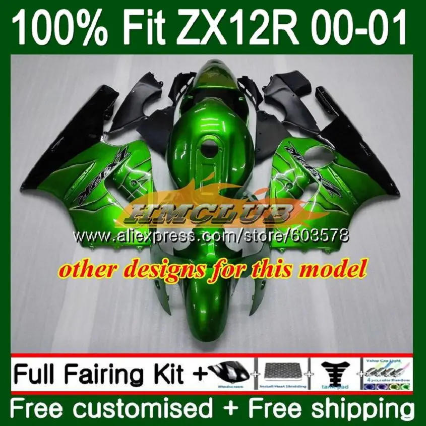 Подходит для литья под давлением для KAWASAKI ZX 1200 1200CC ZX12R 00 01 112CL. 66 ZX1200 ZX 12 R 12R ZX-12R 2000 2001 OEM светильник orange обтекатель