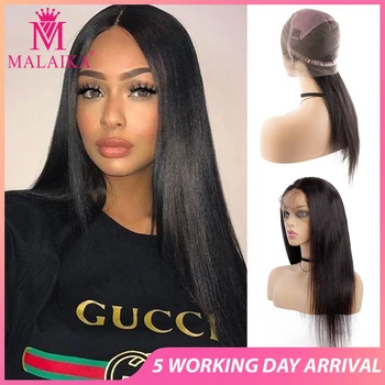 

MALAIKA Christmas Glueless Straight Full Lace Human Hair Wigs Women Baby Hair Light Straight Full Lace Wig Brazilian Bleached Kn