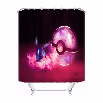 

Custom Lovely Pichu Pokemon Cartoon Shower Bath Curtain Mildewproof Waterproof Polyester Various Sizes#0421-21-13