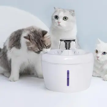 

2.5L Pet Water Dispenser Automatic Cat and Dog Water Fountain Mute Drinker Feeder with LED Dog Drinking Large Pet Supplies