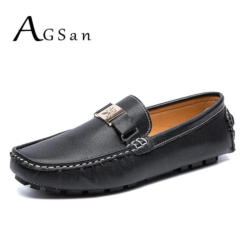 AGSan Driving Shoes Men Fashion Moccasins Loafers Slip On Flats Large Size 39-48 Mens Designer Black Gold White | Обувь