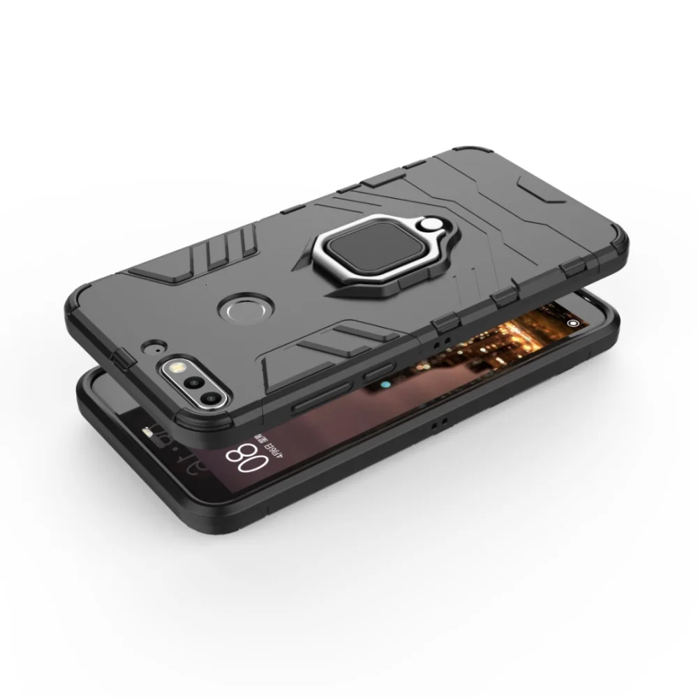 Противоударный армированный чехол для huawei Honor 7C AUM-L41 5,7 ''RU с подставкой и кольцом на палец, чехол-держатель для Honor 7C Pro, чехол для телефона, чехол