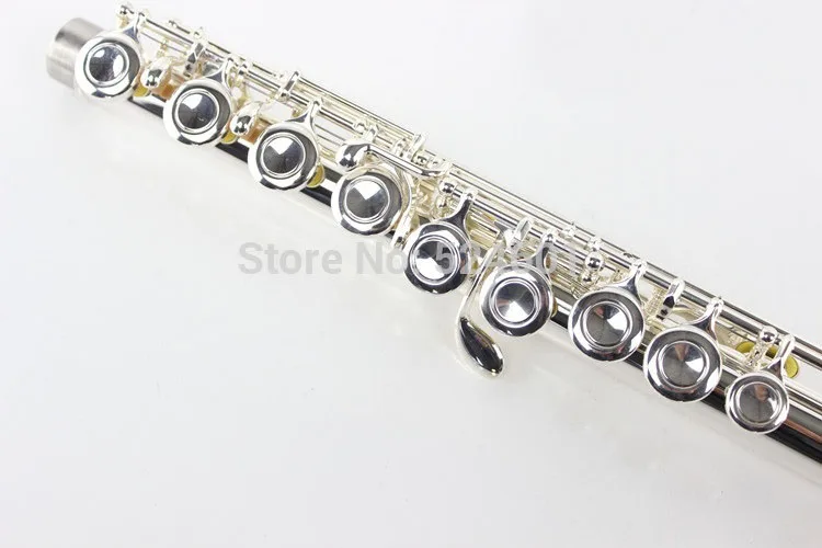 Brand-Flute-Instruments-YFL-211-SL-C-16-Hole-Obturator-E-Key-Nickel-Plated-Flute-Silver (1)