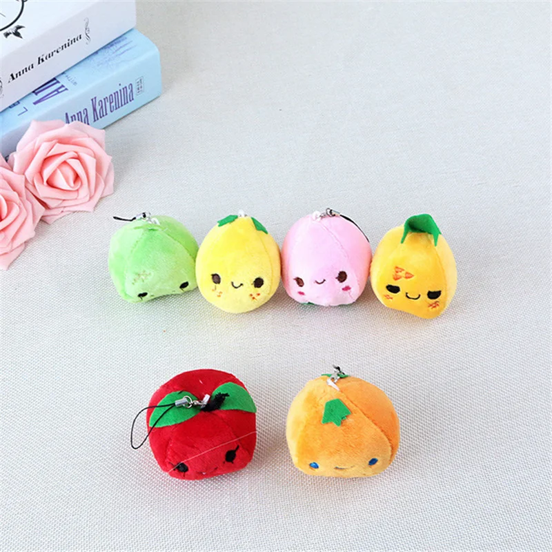 HANDANWEIRAN1Pcs Горячая мини фрукты плюшевые игрушки милые старшие PP Хлопок декоративные подвесные игрушки мальчик и девочка подарок на праздник награда