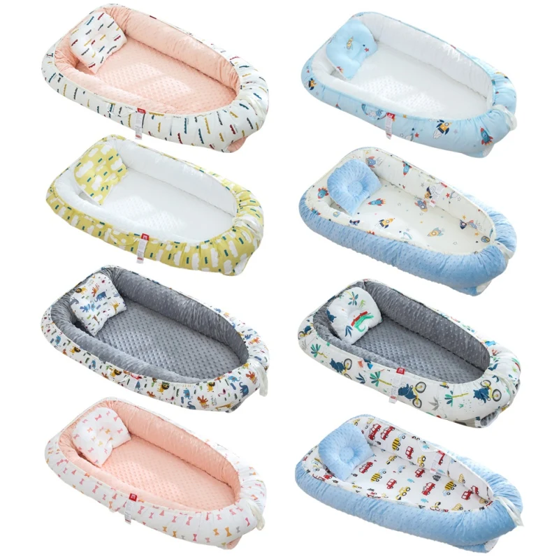 

Dismountable Baby Nest Bed Portable Infant Crib Newborn Travel Bed Sleeper Double-sided Baby Nest Newborn Toddlers Bassinet