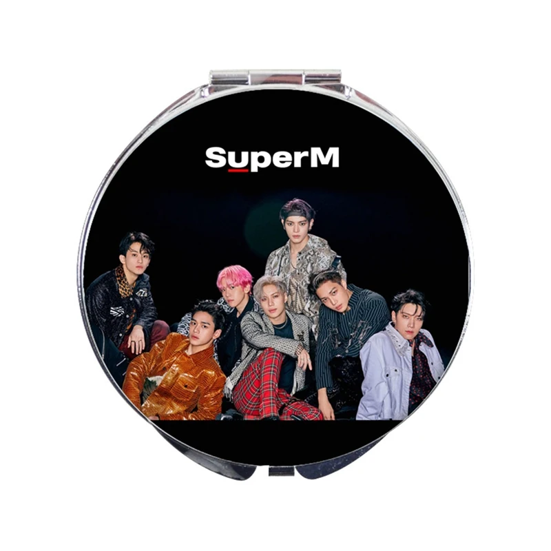 Kpop SuperM первый мини-альбом зеркало для макияжа TAEYONG MARK LUCAS BAEKHYUN TEN TAEMIN KAI Mini Mirror Fans коллекция подарок