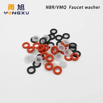 

Water pipe faucet gasket 1/2’’ 3/4’’ washer seal mesh filter o ring nitrile rubber NBR silicone rubber VMQ O-ring rubber pad