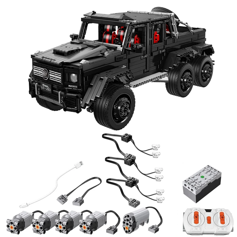 LE-J901 3300 шт. техническая серия RC автомобиль MOC 2425 G63AMG 6X6 LAND крейсер модель строительные блоки кирпичи автомобили игрушки для детей - Цвет: J901 A