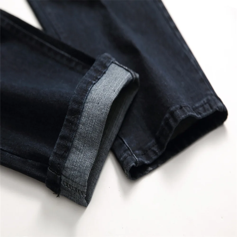 Модные Для Мужчин's Повседневное личность Slim Fit джинсы брюки#5L31