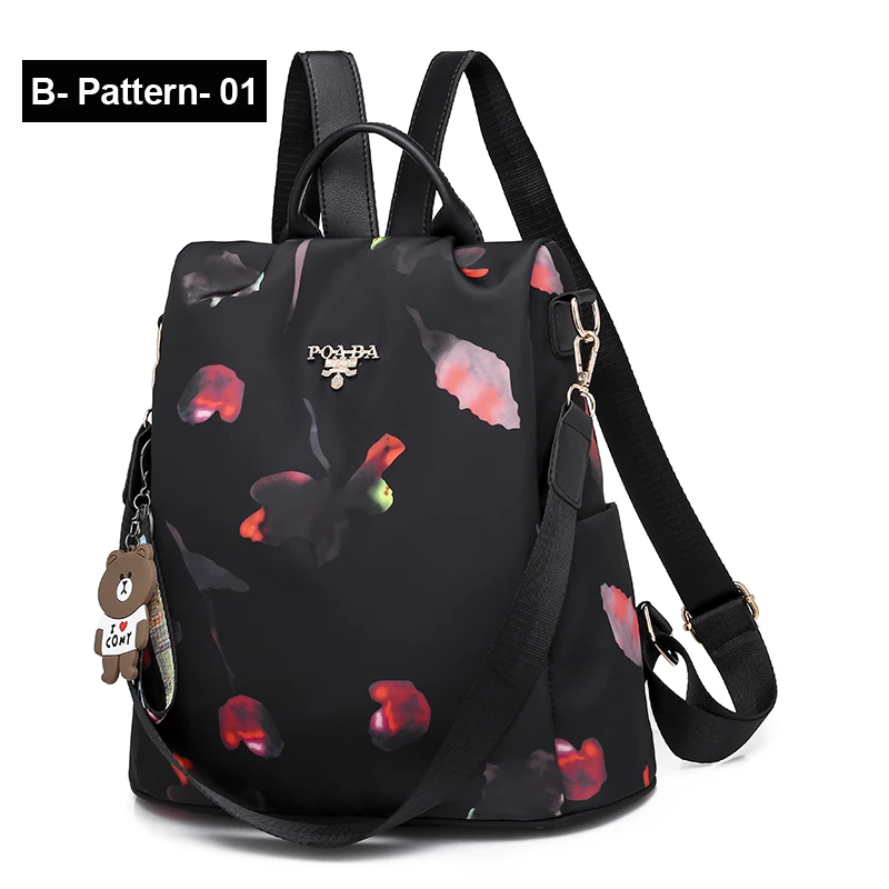 B-Pattern-01 Новинка, женский рюкзак, Оксфорд, многофункциональный, рюкзак, Повседневный, Противоугонный, рюкзак для девочек-подростков, школьный ранец,, Sac A Dos mochila - Цвет: B-Pattern-01
