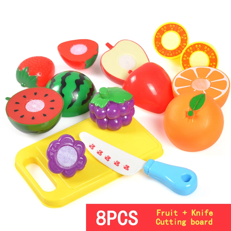 ALC New 1 Set Safe Children Play House Toy Plastic Food Toy Cut Fruit Vegetable Kitchen Baby Kids Pretend Play Educational Toys