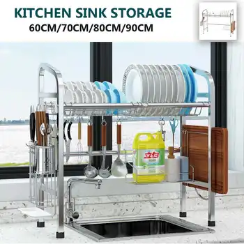 

Stainless-Install-Holder Utensil-Shelf-Dryer-Holder-Cutting-Over-Rack-Rack-Large-Board-Sink-Dish-