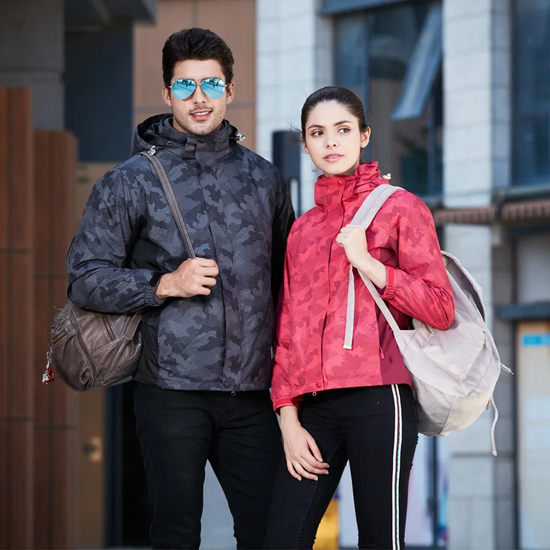 

Outdoor Waterproof Jacket Men's Three-in-One Mountaineering Fleece Inner Wearing Thick Warm Ski Suit Work Clothes