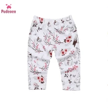 Pudcoco/брендовые Детские штаны для малышей одежда с цветочным рисунком для девочек Детские Леггинсы хлопковые брюки для новорожденных