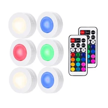RGBW 13 цветов светодиодный светильник под шкафом с пультом дистанционного управления датчик касания с регулируемой яркостью Светодиодные шайбы для шкафа шкаф ночной лампы