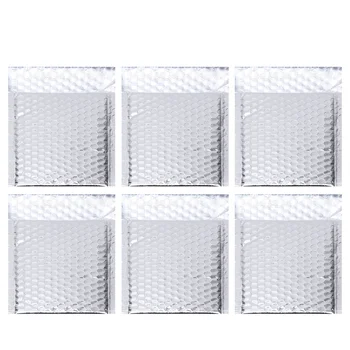 

28 Pcs PET Material Aluminum Film Bubble Envelope Bag Logistics Express Transport Packaging Bag Bubble Pouch (Silver)