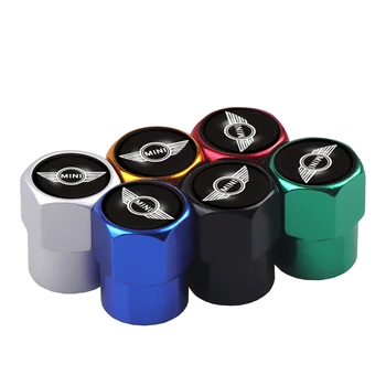 

4PCS Car Wheel Tire Parts Valve Stem Caps Cover For MINI Cooper One S R50 R53 R56 R60 F55 F56 Accessories Car styling