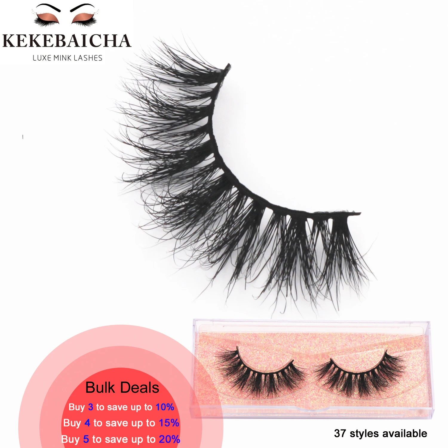 KEKEBAICHA норковые ресницы безжалостные крест-накрест тонкие накладные ручная