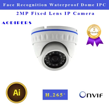 

Face Recognition infrared IP Camera Supports 3.6 mm lens POE H.265 H.264 Waterproof Dome Camera Onvif 2.4 For Security Camera
