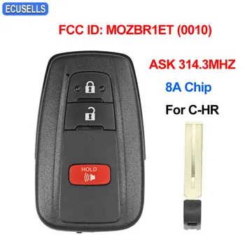 

2+1/3 Button Smart Remote Car Key Fob ASK 314.3MHz with 8A Chip FCC ID: BRIET-0010-US for Toyota C-HR 2018 2019 MOZBR1ET