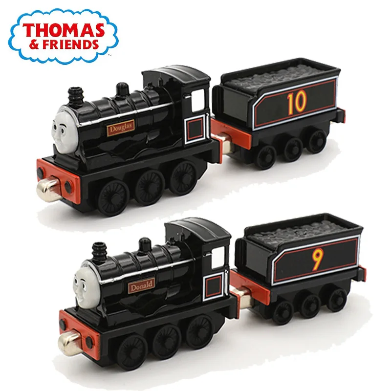 Игрушечный автомобиль Thomas and Friends T9 T10 черный шлейф Дональда Дугласа комплект из