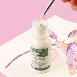 1pc Watercolor Media Masking Ink The White Liquid Of Painting Syringin Bottle Watercolor White Gel Liquid Tube White Needle K4y6