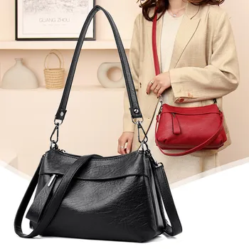 

2020 Women Shoulder Bags Quality Soft Sheepskin Leather Female Messenger Bag Ladies Handbags Simple Style Designer Crossbody Bag