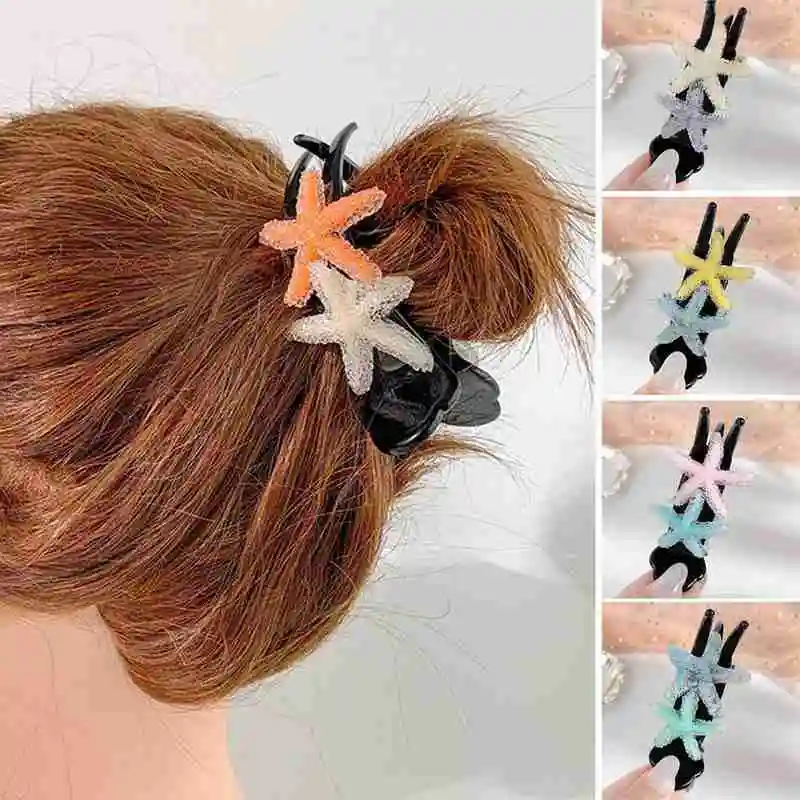 

Newest elegant crystal hair clips starfish crabs for big hair claw ponytail clips bun holder female hair accessories