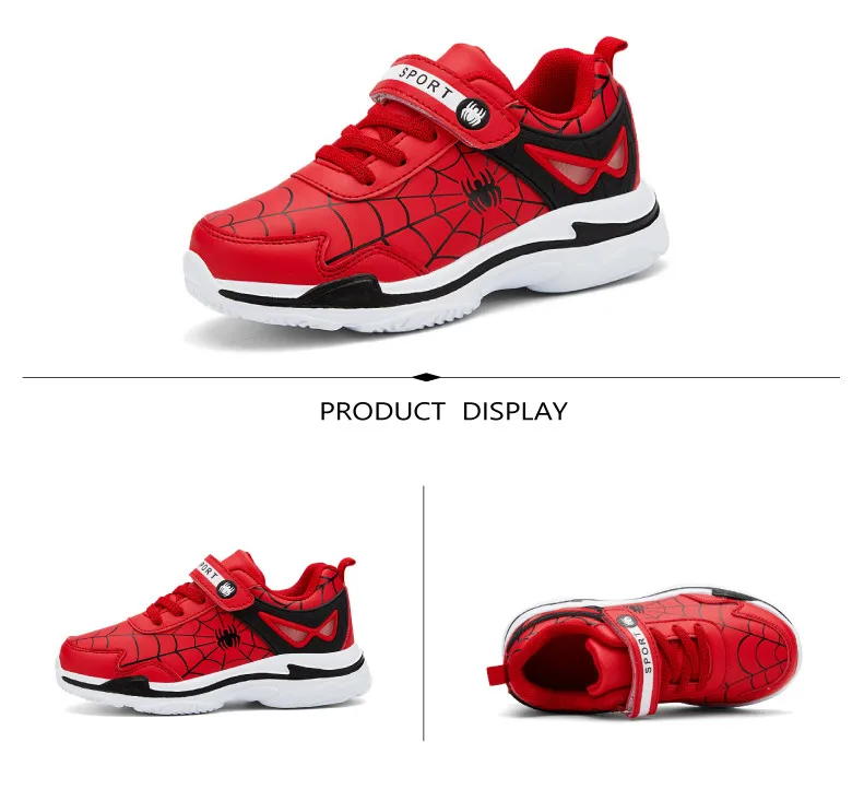 2019 Autumn Winter Spiderman Children Sneakers Boys Shoes Light Kids Shoes For Boy Casual Sport Running Leather Child Shoes (7)