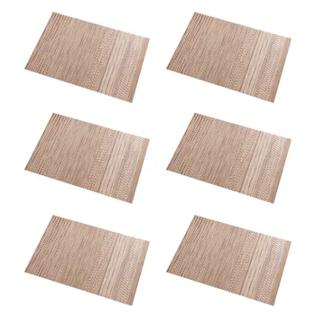 

6pcs Kitchen Durable Cross Woven Washable Waterproof Party For Dining Table Dustproof PVC Place Mats Set Heat Insulation